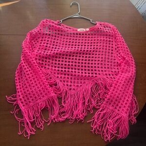 Vibrant Pink Crochet Crop Top